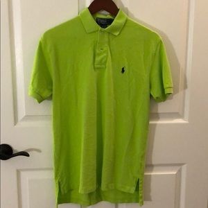 Men green polo